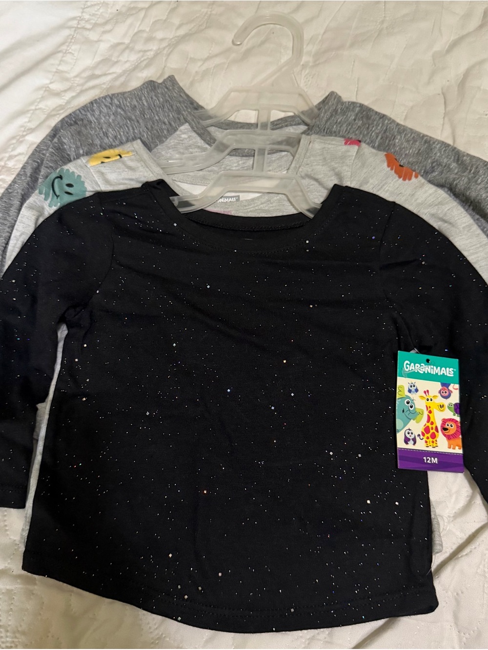 Garanimals Black Sparkle Long Sleeve Tee